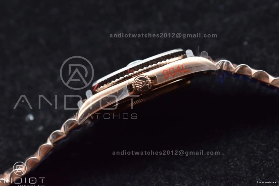 DayDate Markers FashionForward Steel Bracelet RG Roman V 904L on Tungsten GMF President 40 Weighted Dial 709 A2836 Green 1026